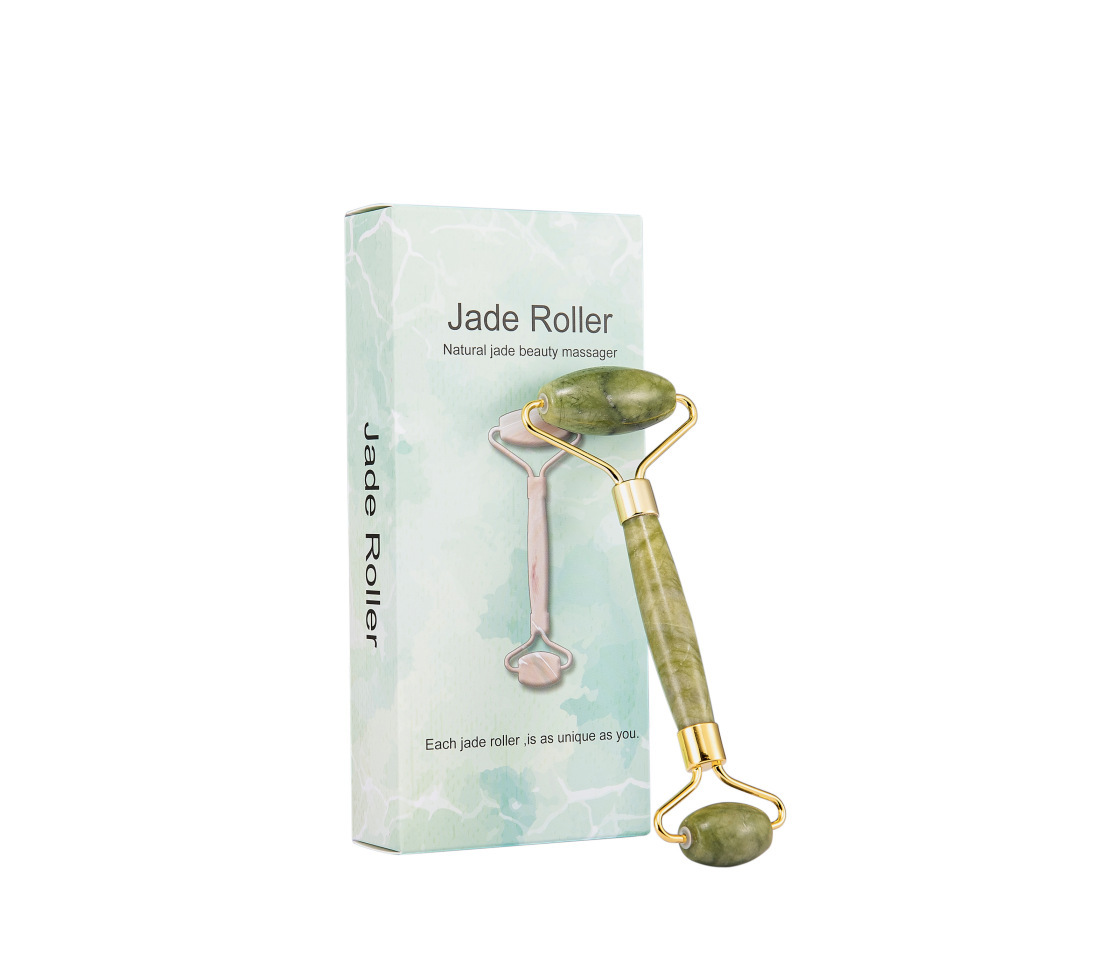Jade Facial Roller & Gua Sha Massage Set